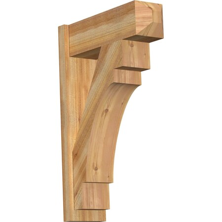 Ekena Millwork Merced Rough Sawn Craftsman Outlooker, Western Red Cedar, 8"W x 24"D x 36"H OUT08X24X36MRC04RWR